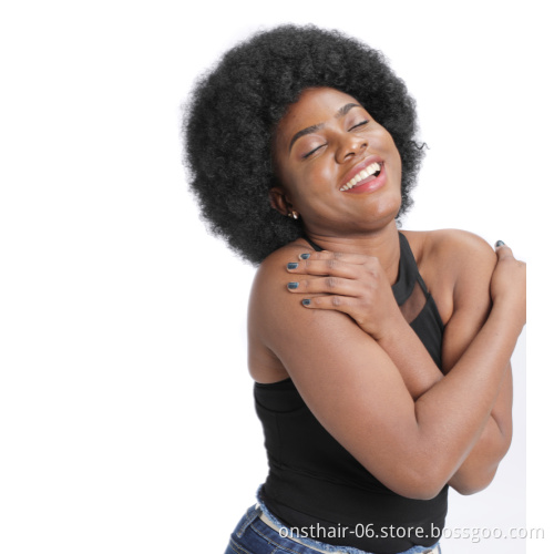 Onst 613 Wig Afro Ombre Kinky Curly Short Bob Pixie Cut Blunt Synthetic Wigs With Bangs For Black Women Best Price  Hair